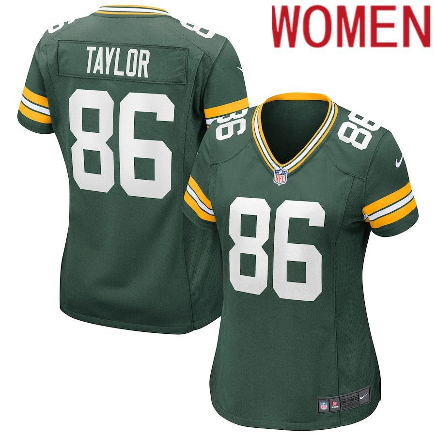 Women Green Bay Packers 86 Malik Taylor Nike Green Game NFL Jersey